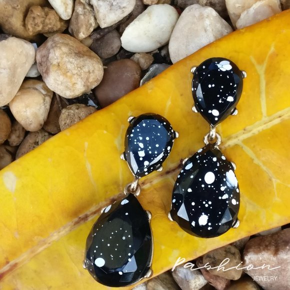 PASHION Jewelry - Very Chic Black Drop Earrings.